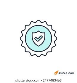 Security seal icon vector illustration. Security seal symbol isolated on white background