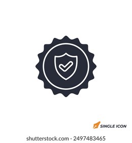 Security seal icon vector illustration. Security seal symbol isolated on white background