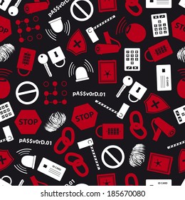 security seamless pattern eps10