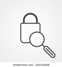 Security search vector icon sign symbol
