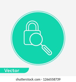 Security search vector icon sign symbol
