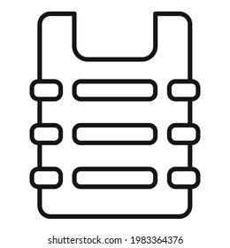 Security service bulletproof icon. Outline Security service bulletproof vector icon for web design isolated on white background