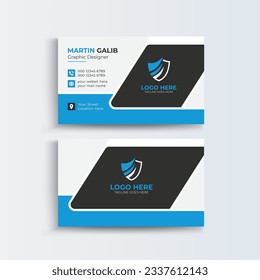 Security Service Business Card Design, Modern simple orange business card template, Security Guard, cctv camera, technology service,