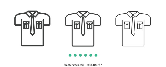 Security Service Clothing icon. Thin line icon vector