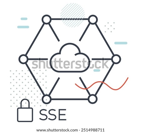 Security Service Edge - SSE Icon - Stock Illustration as EPS 10 File
