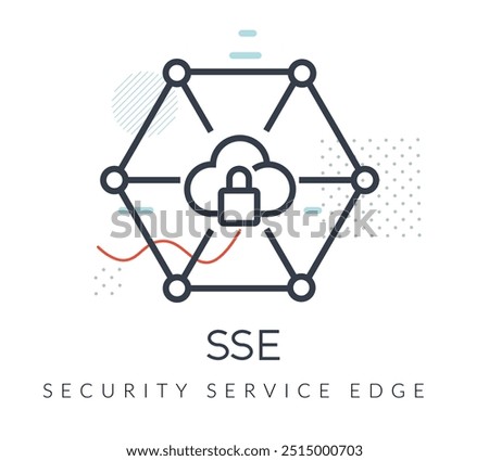 Security Service Edge - SSE Icon - Stock Illustration as EPS 10 File