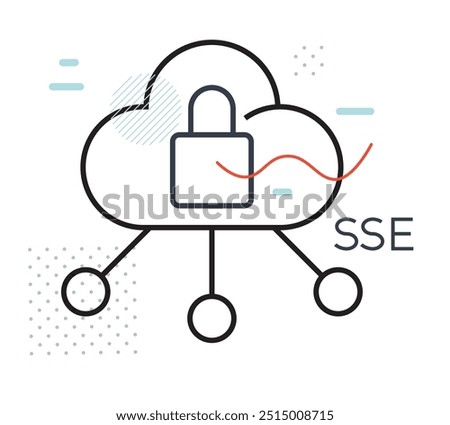 Security Service Edge - SSE Icon - Stock Illustration as EPS 10 File