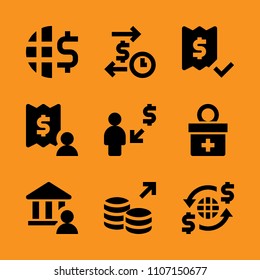 security, service, facade and volunteer icon set. Vector illustration for web and design.
