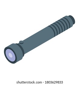 Security service flashlight icon. Isometric of security service flashlight vector icon for web design isolated on white background