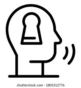 Icono de servicio de seguridad. Icono del vector del servicio de seguridad de esquema para el diseño web aislado en fondo blanco