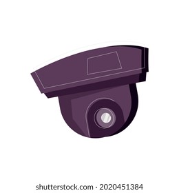 Icono de servicio de seguridad con cámara de vigilancia en ilustración vectorial de estilo plano