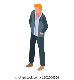 Security service manager icon. Isometric of security service manager vector icon for web design isolated on white background