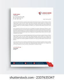 Security Service modern letterhead design template. creative modern letterhead design template for your project. Printable A4 size, Template.