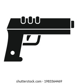 Security service pistol icon. Simple illustration of Security service pistol vector icon for web design isolated on white background