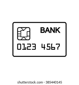 security set credit card line icon