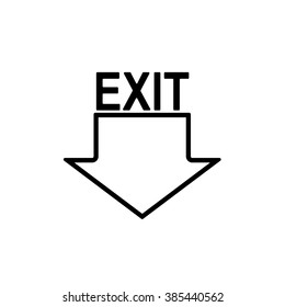security set exit small line icon 