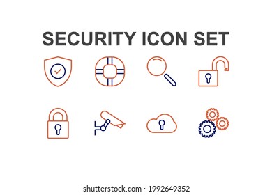 Sicherheitsset-Symbol, einzelne Sicherheitsset-Symbol, Vektorgrafik