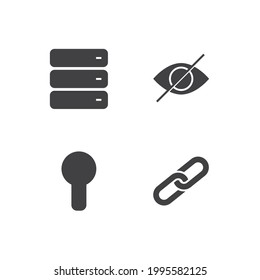 security set icon, isolated security set sign icon, vector illustration