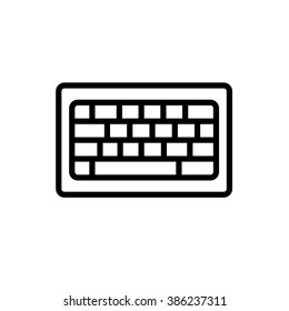 security set keyboard line icon