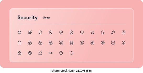 Security of set linear icons