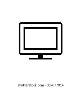 security set monitor line icon