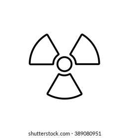 security set radiation line icon