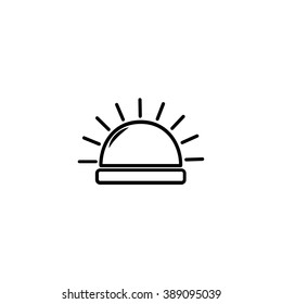 security set siren line icon