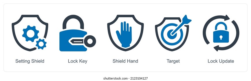 Security Setting And Target Icon Concept