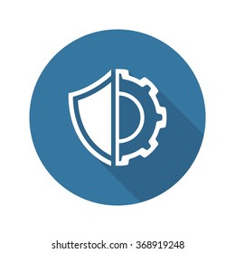 Security Settings Icon. Flat Design. Business Concept Isolated Illustration.