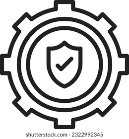 Security Settings Icon image. Suitable for mobile application.