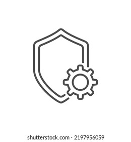 Security settings icon. Pictogram for websites, applications and digital design. Flat style