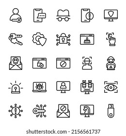security settings icon set illustration vector graphic