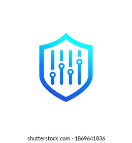 security settings icon with a shield