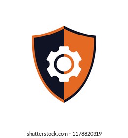 security settings logo icon design template vector