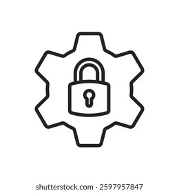Security setup thin line icons. Perfect pixel on transparent background