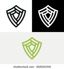 Diseño del logotipo del escudo de seguridad