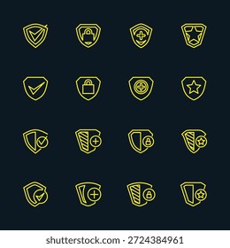 Escudo de seguridad ingenioso útil diseño de moda elegante Ilustración vectorial lindo colorido background.eps