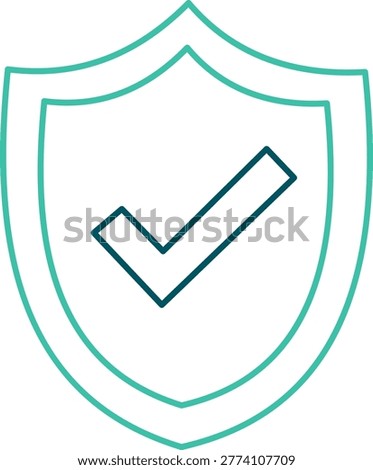 Security shield with check mark icon