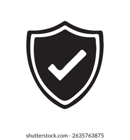 Security Shield with Check Mark – Verified and Trusted Protection Icon