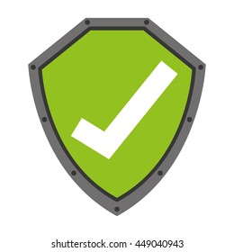 security shield with check symbol isolated icon design, vector illustration  graphic 