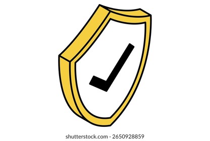 Security Shield, Crime Prevention and Home Security Isometric Icon, Vector Illustration