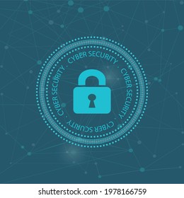 Security shield. Cyber security.Protect and Security of Safe concept. Illustrates cyber data security or information privacy idea. 