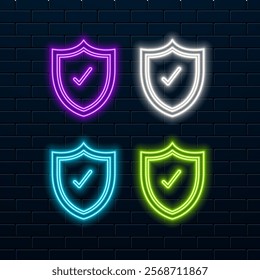 Security shield cyber security technology in blue tone.