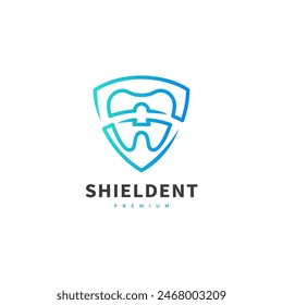security shield and dental logo design illustration 3