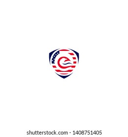 Security shield eagle logo design