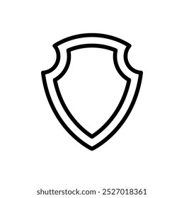 Security shield emblem icon on transparent background