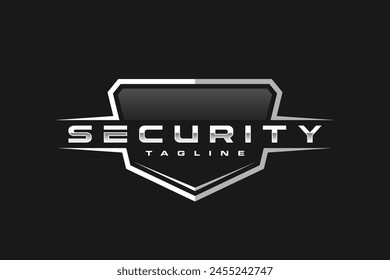 security shield emblem silver logo