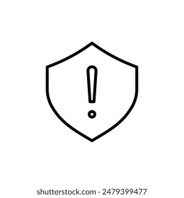 Icono de exclamación de escudo de seguridad ideal para advertencias y alertas
