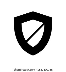 security shield glyph vector icon - ui icon vector