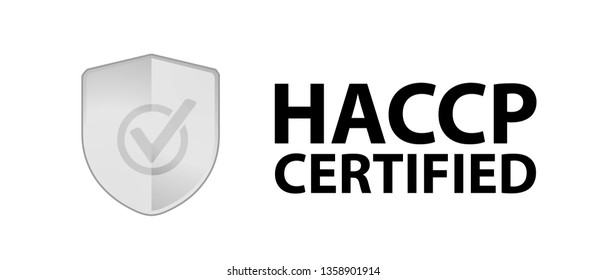 Security Shield HACCP Certified - Vector Illustration - Isolated On White Background